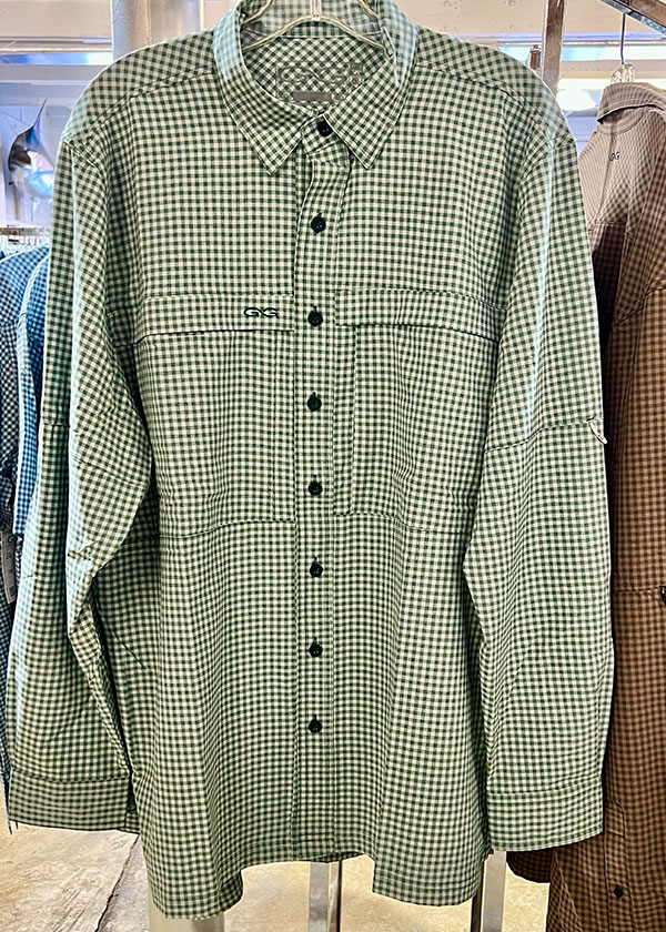 Glick-Twins-Green-and-White-Checkered-Mens-Shirt-Display